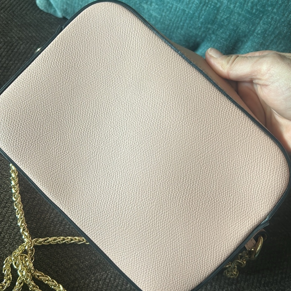 Valentino by Mario Valentino box pink crossbody handbag chain strap small - Picture 10 of 10